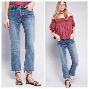 Free People Raw Hem Hi-Rise Straight Leg J…